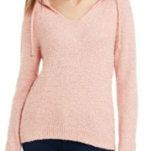 Marled Boucle Hooded Pullover